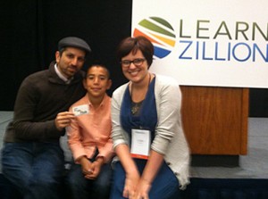 Leigh Pourciau with Nirvan, Caine and Fun Pass at Learnzillion's Teachfest.