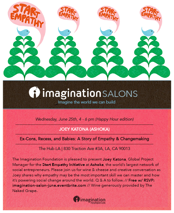 Invitation to June Imagination Salon with Joey Katona (Ashoka)